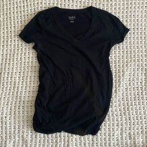 Black Maternity V-Neck